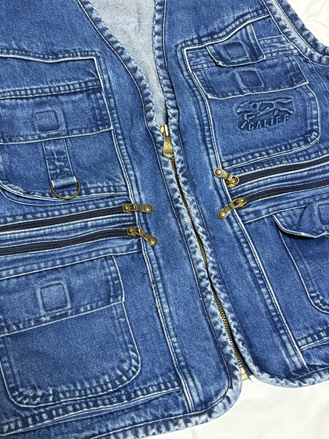 아메카지 워크웨어 데님 베스트 상품이미지5