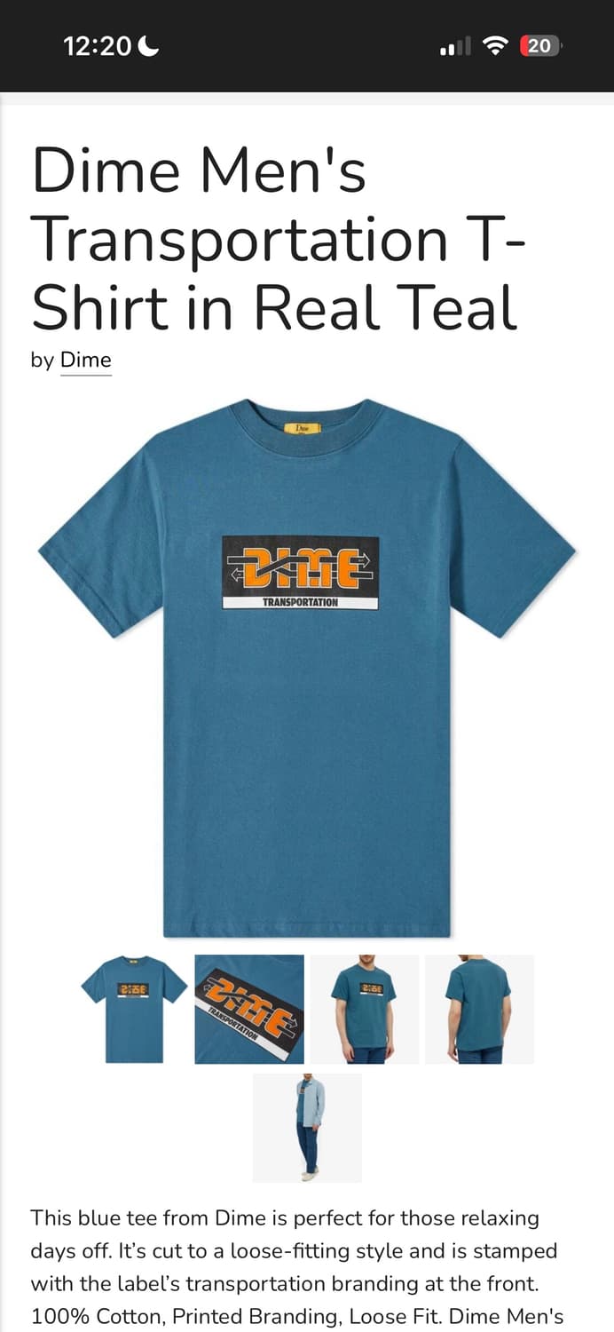 다임 DIME 티셔츠 상품이미지1