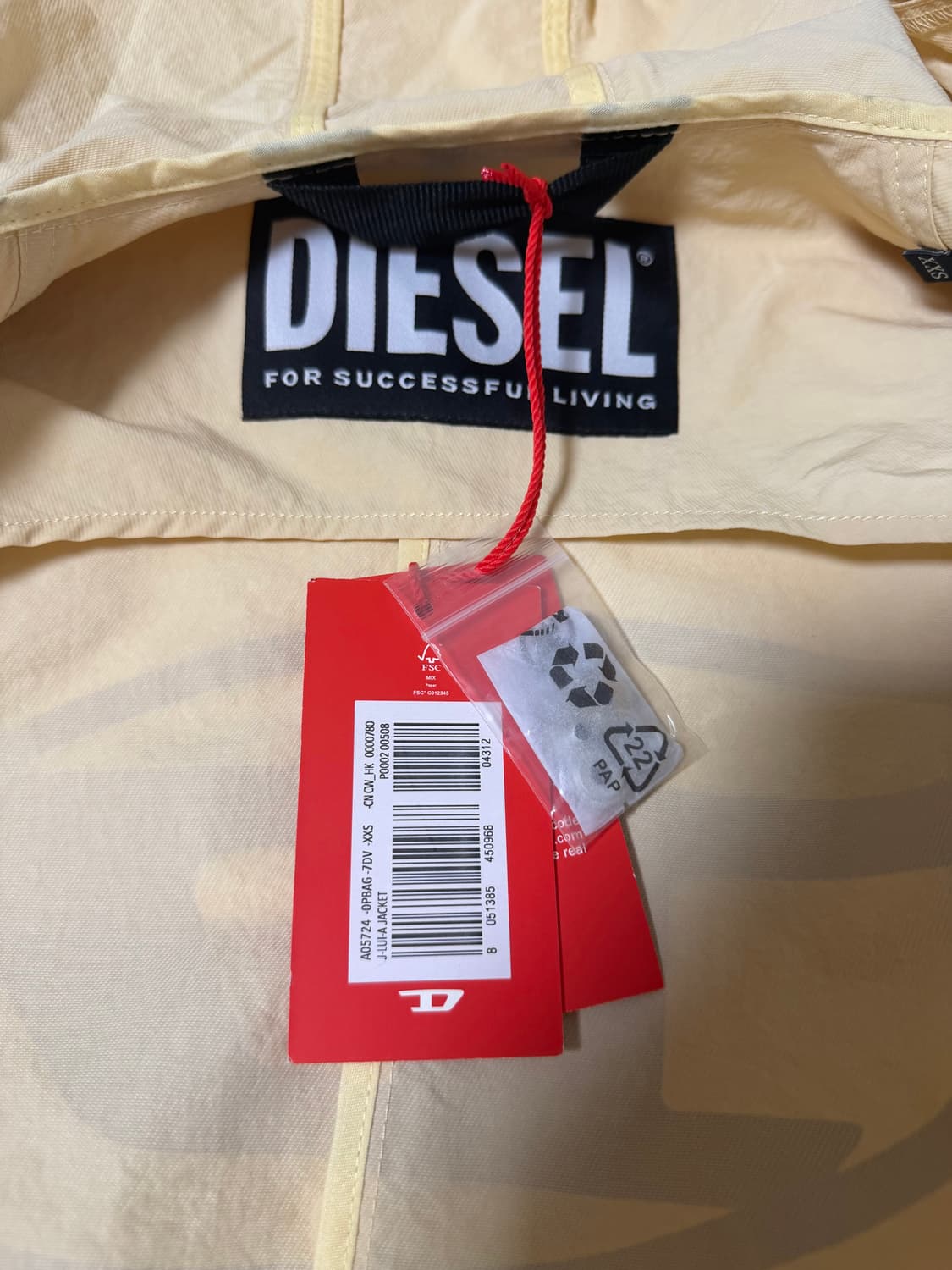 디젤 나일론 후드 자켓 XXS 상품이미지4