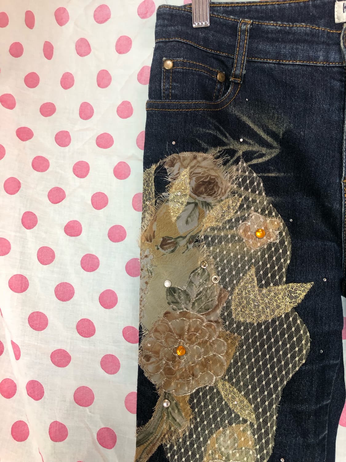 golden flower oriental denim pt 상품이미지4