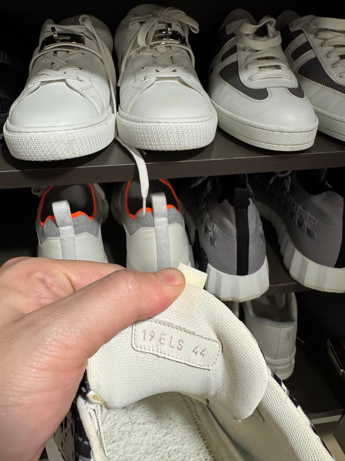 디올 B24 오블리크 까나쥬 모티프 화이트 스니커즈 44 상품이미지10