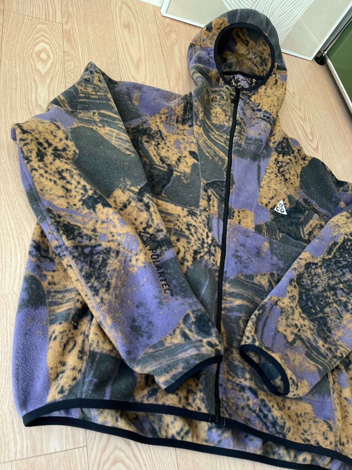 새제품))나이키ACG 써마핏 울프 트리 플리스 퍼플 블랙110(XXL) 상품이미지3