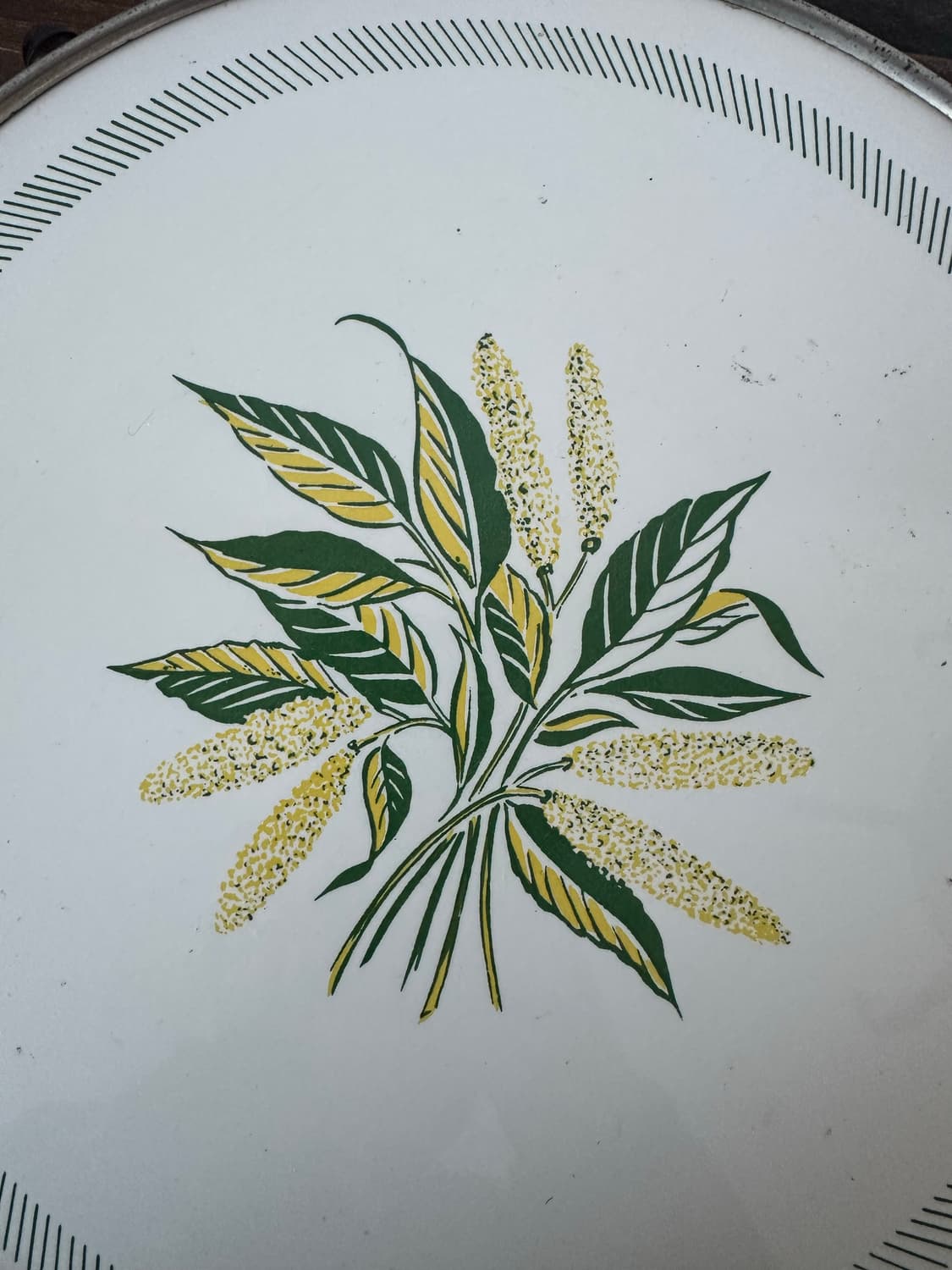 독일)빈티지 초록풀 턴테이블 트레이 상품이미지2