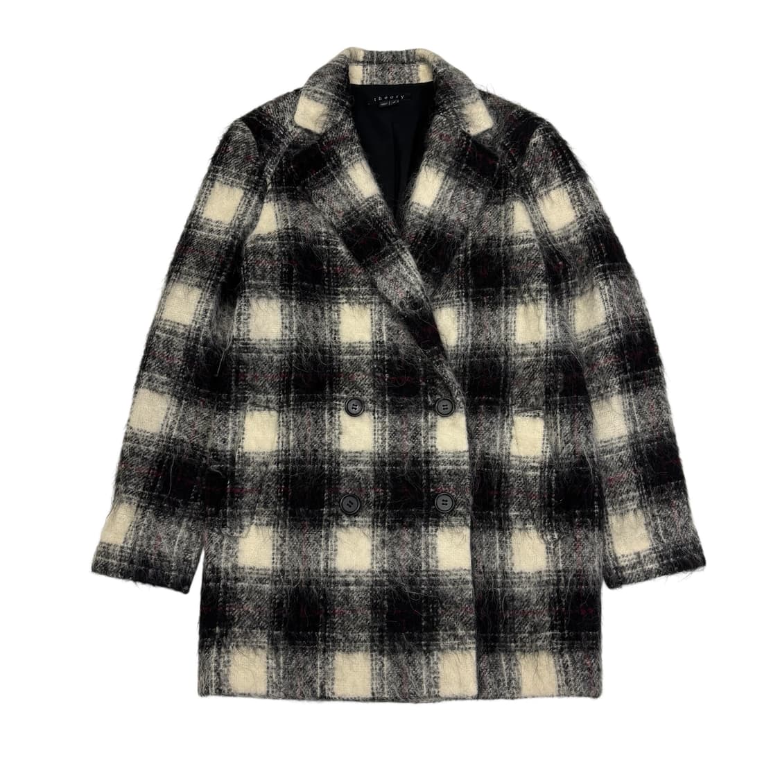 띠어리 Shaggy Plaid Coat 상품이미지1