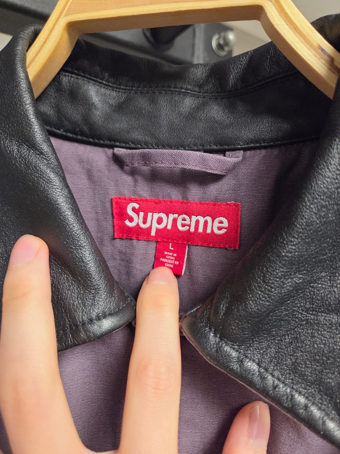 슈프림 레더 칼라 유틸리티 자켓 더스티 퍼플  L 상품이미지3