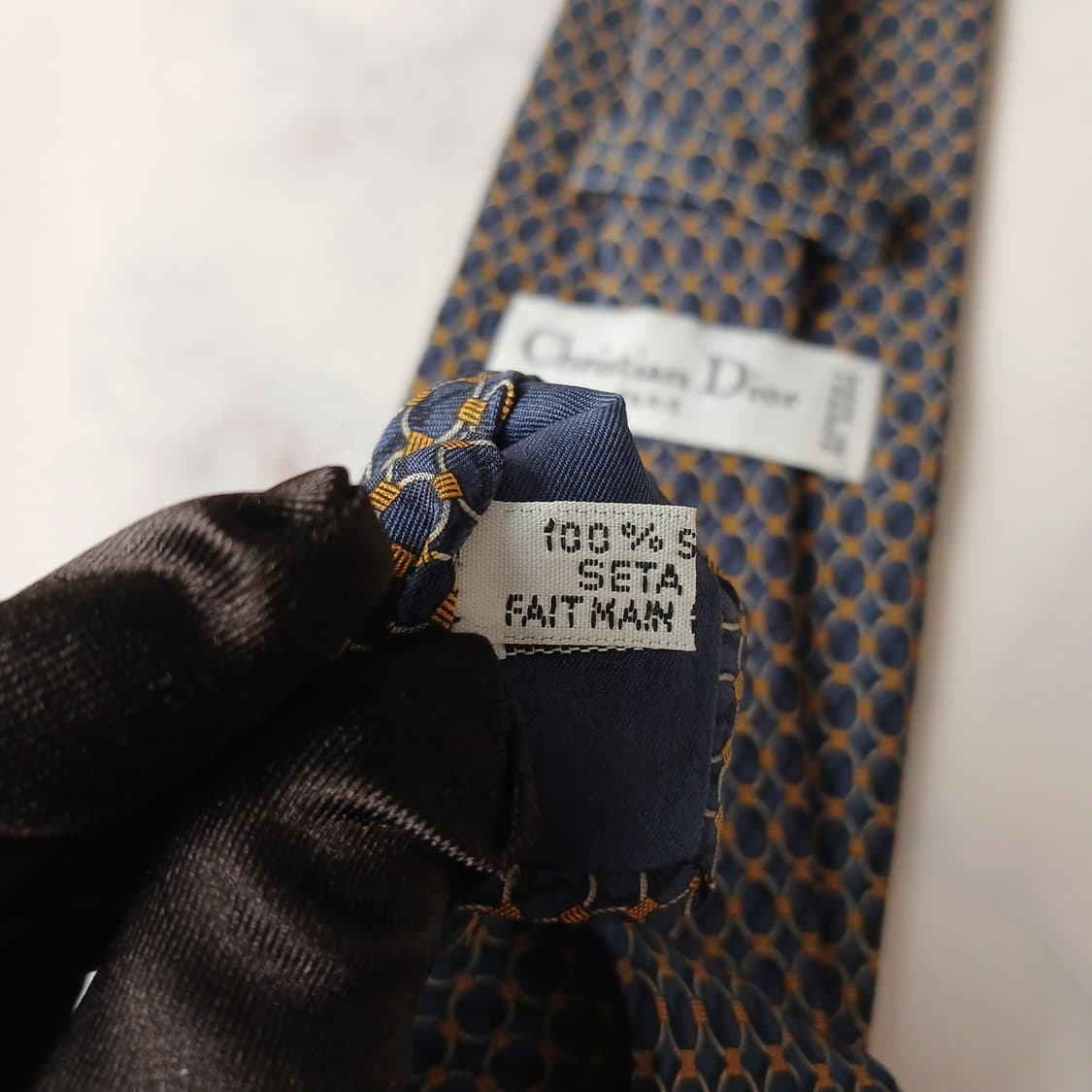 크리스찬 디올 실크 자카드 패턴 넥타이 9.8cm A+등급 E722 상품이미지9