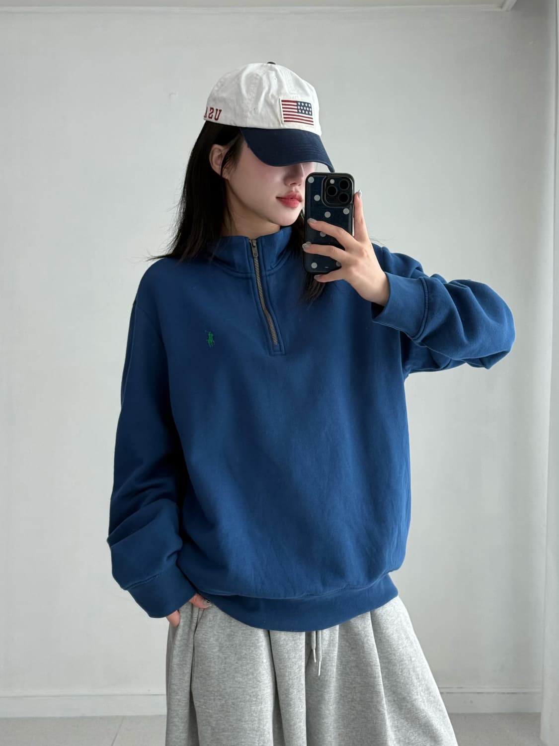 폴로 블루 반집업 상품이미지4