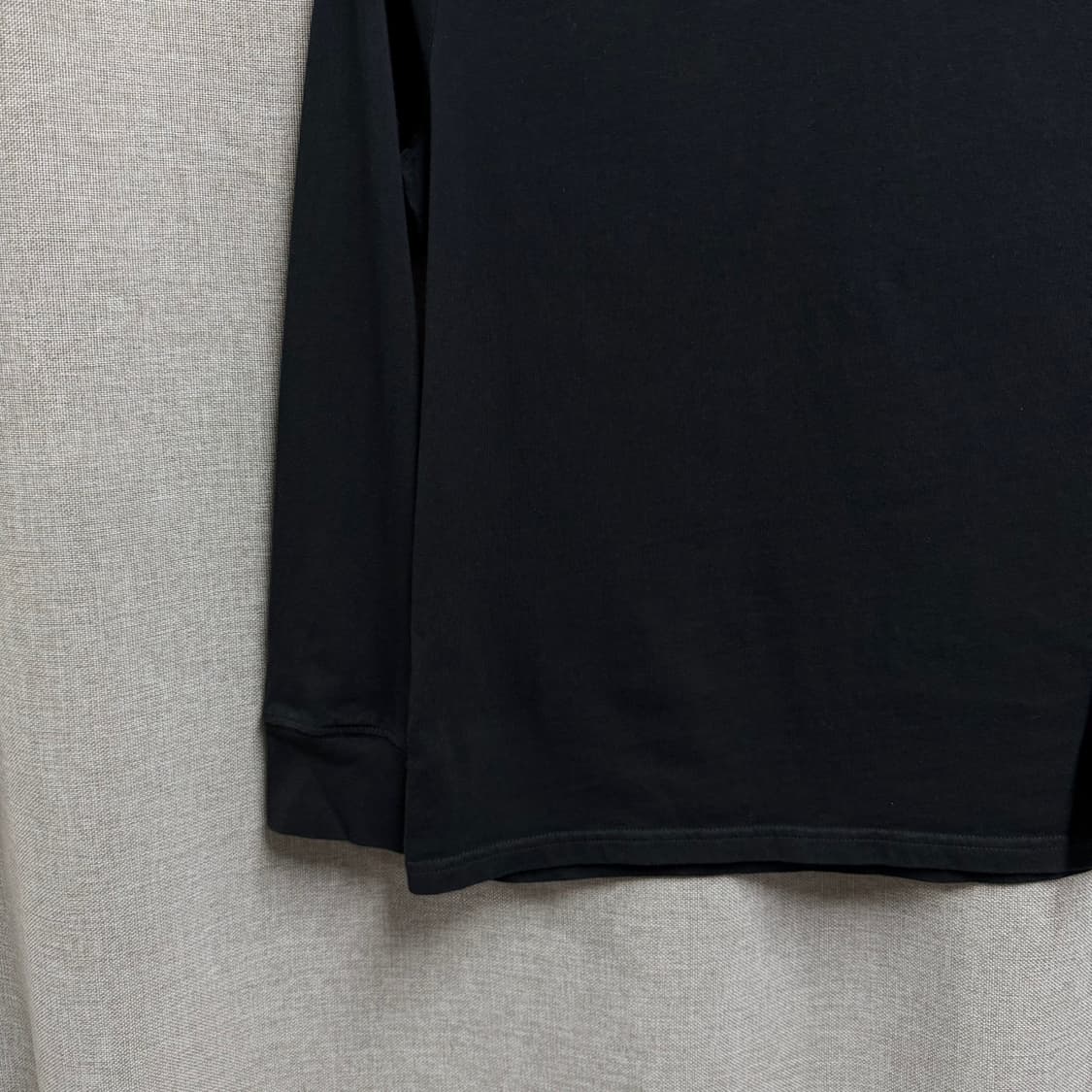 [160/L] 폴로 랄프로렌 베이직 블랙 라운드 긴팔 티셔츠 상품이미지4