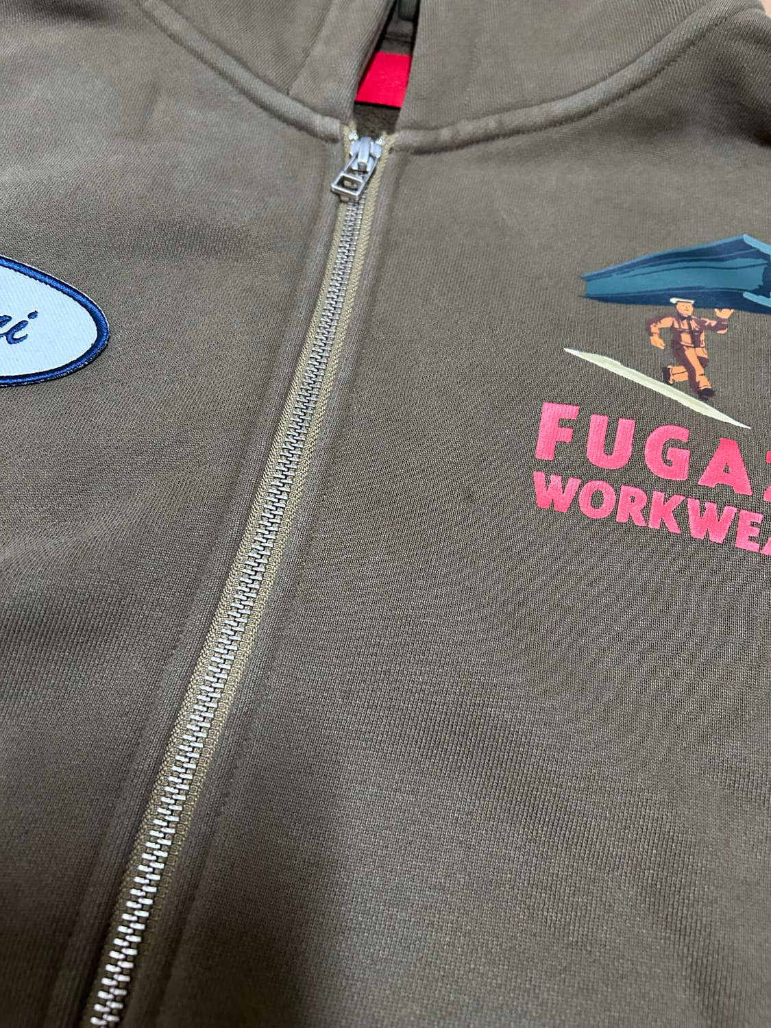 FUGAZI 푸가지 후드집업 BEAM ZIP HOODIE BROWN 상품이미지4