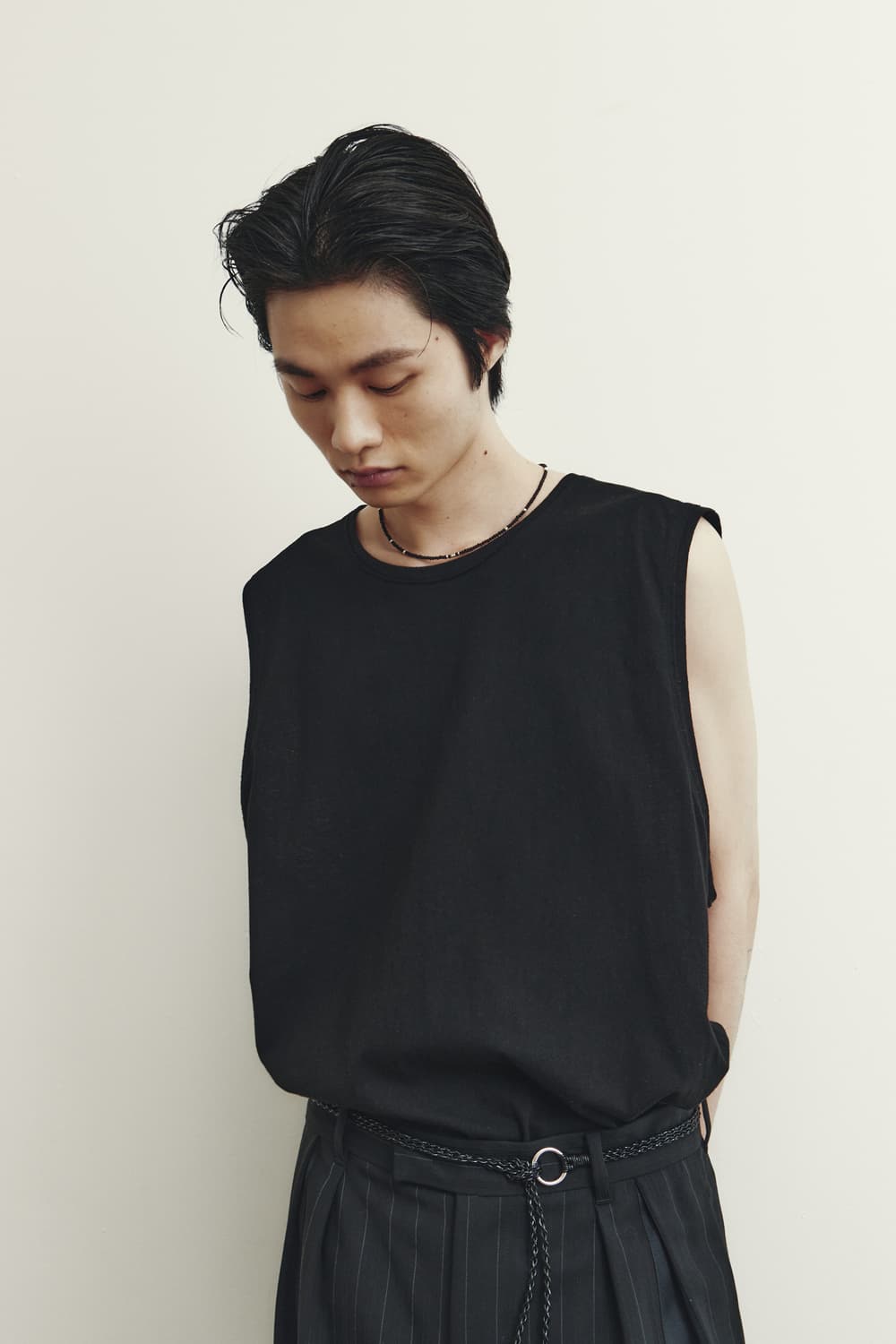 유스 Cut-off Slit Sleeveless S사이즈 상품이미지2