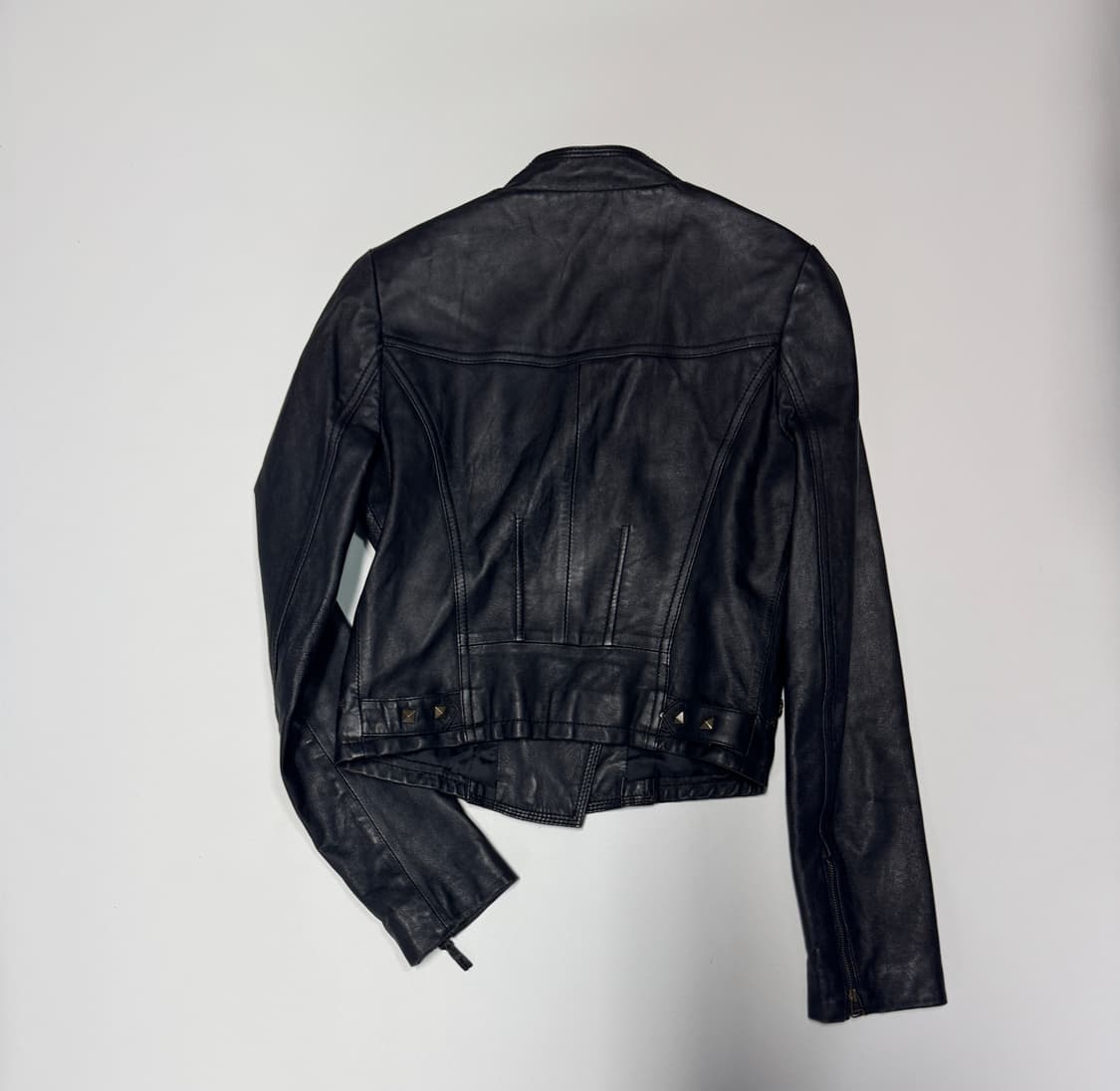 여성 빈티지 y2k 크롭 리얼 양가죽 자켓 44 xs 상품이미지2