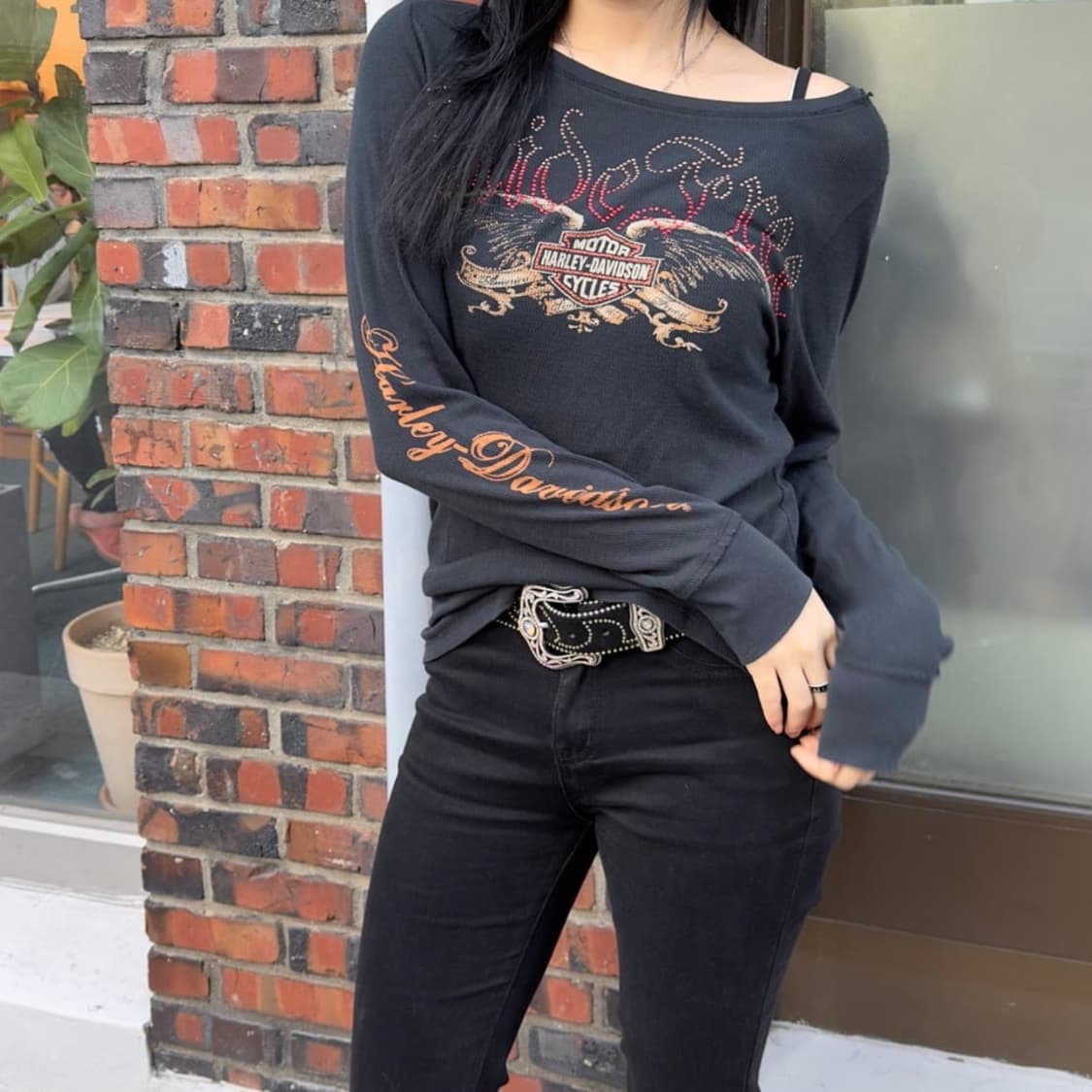 00s 할리 데이비슨 라이드 프리 블링 긴팔 상품이미지7