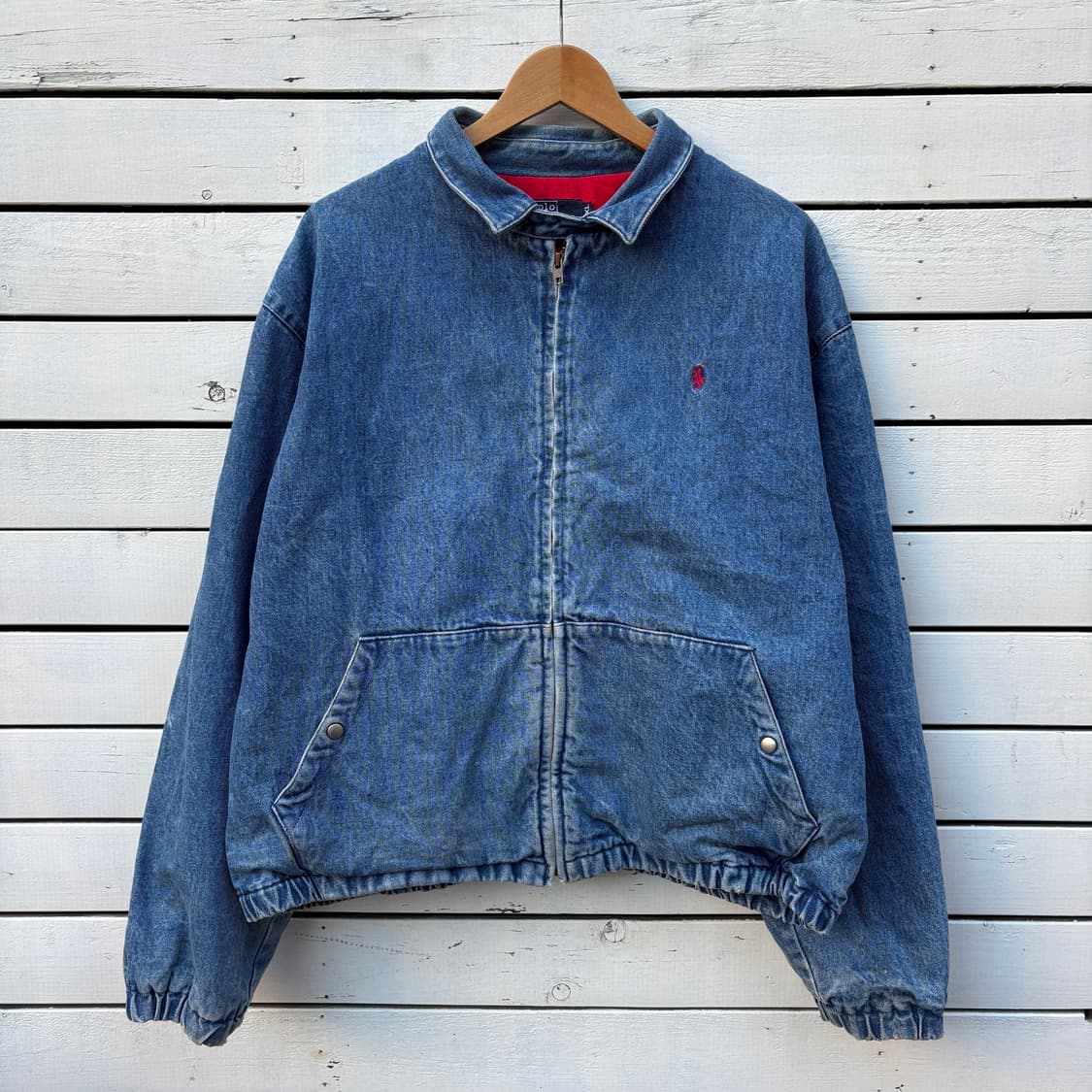 Polo 폴로 8~90s made in usa 베이포트 데님 자켓 상품이미지1