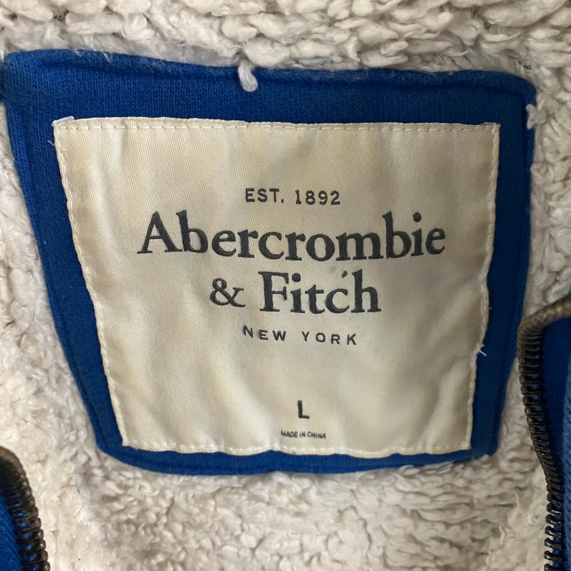 아베크롬비 블루 울프죠 후드집업 L 상품이미지3