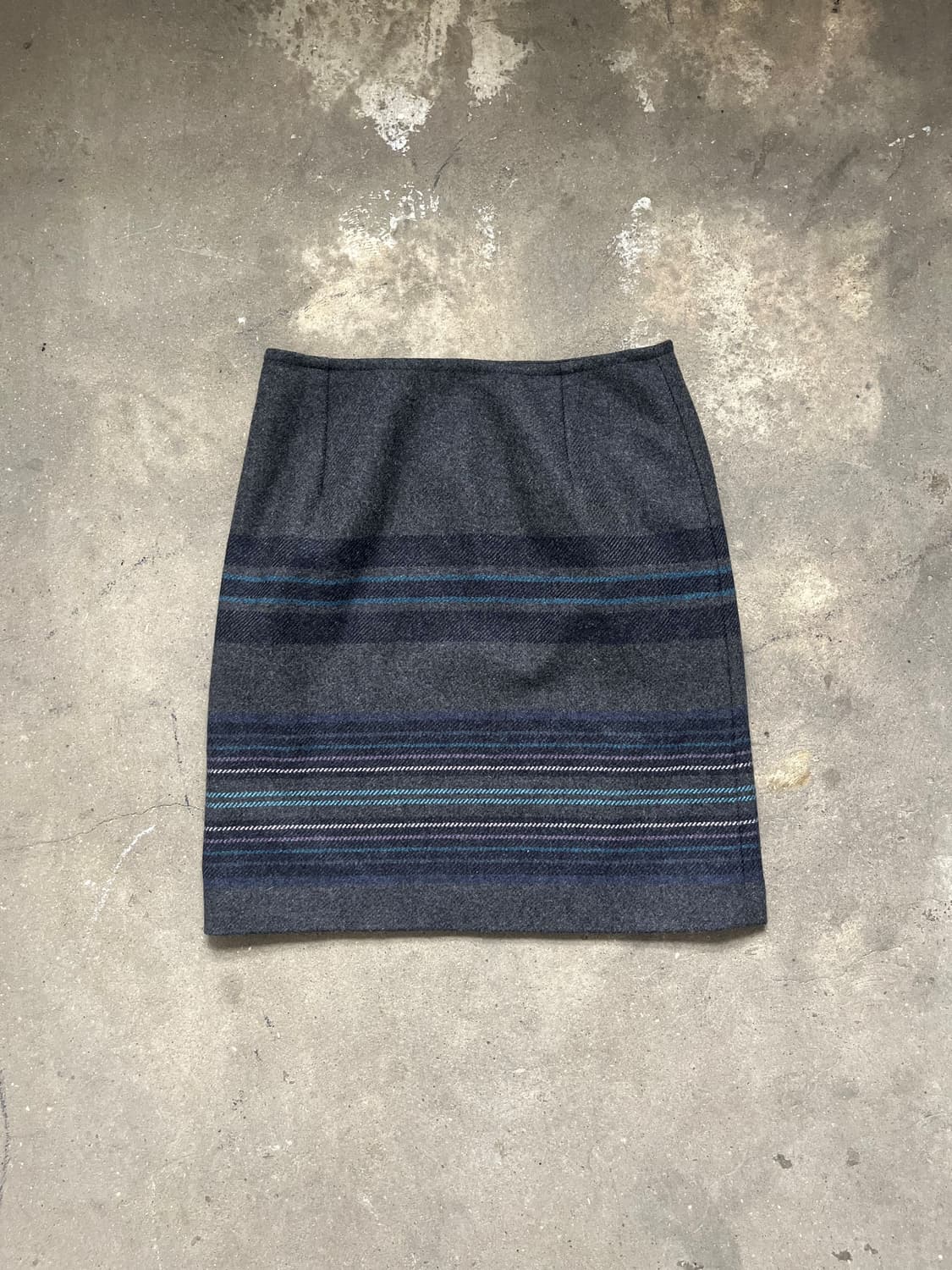 Maxmara 스트라이프 그레이 스커트 상품이미지4