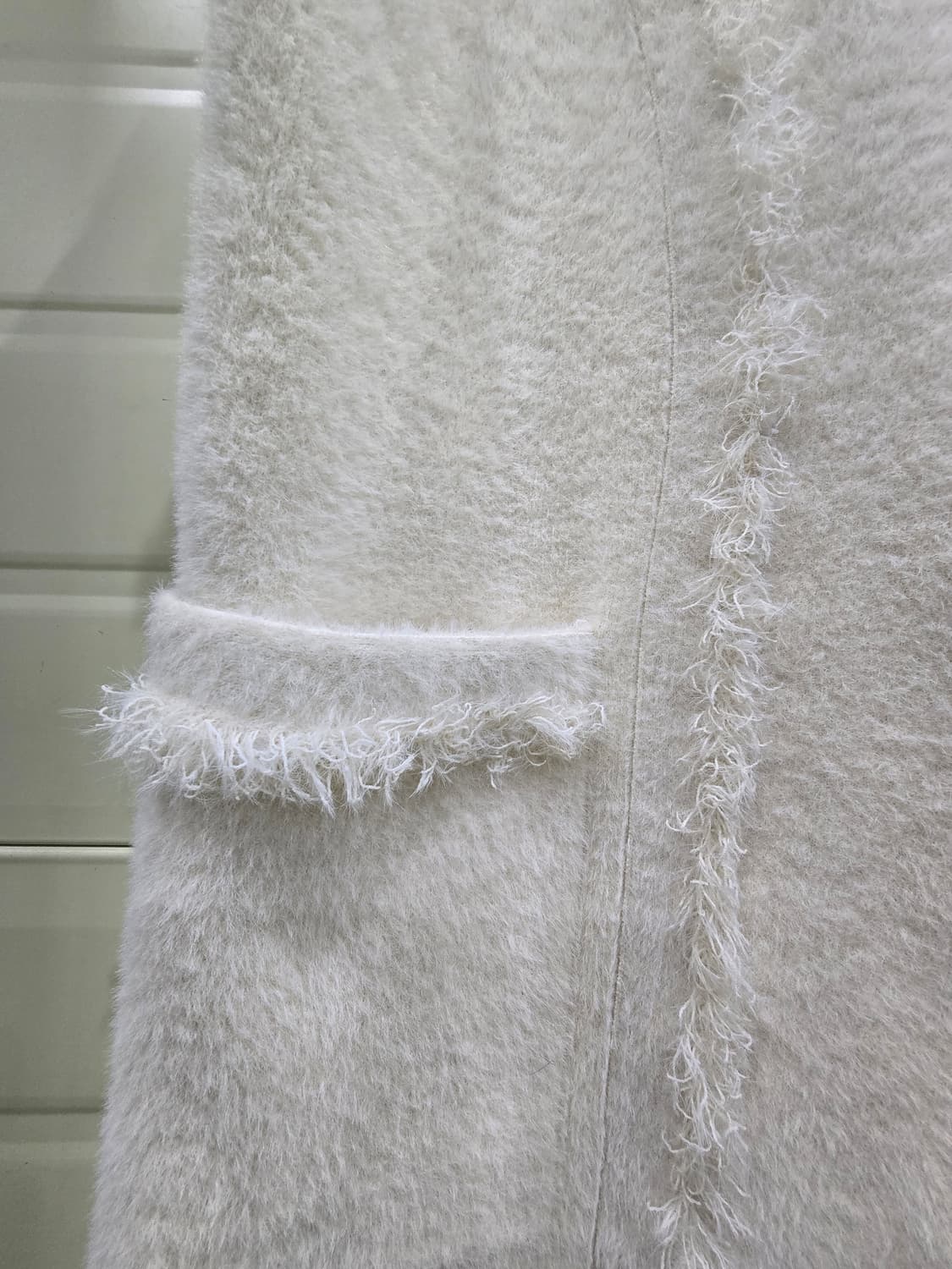 아이보리 퍼 베스트 조끼 스카프 세트 상품이미지6