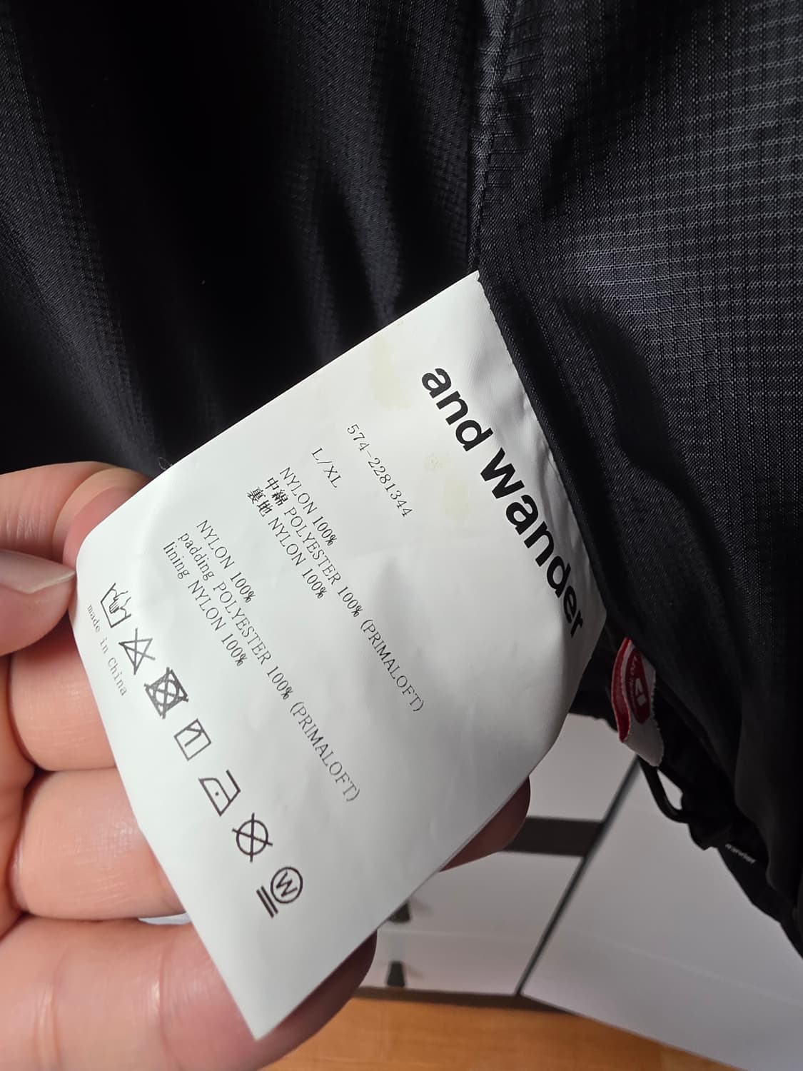 앤드원더 프리마로프트 패딩 XL 상품이미지4