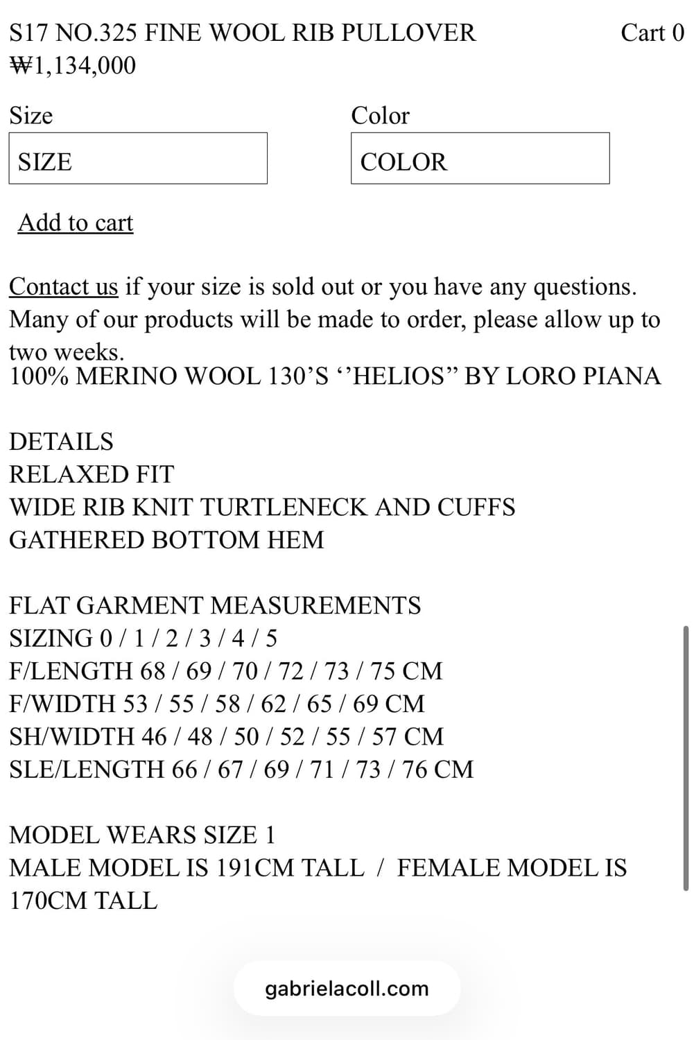 가브리엘라콜가먼츠 no. 325 파인 울 립 풀오버 0 상품이미지3