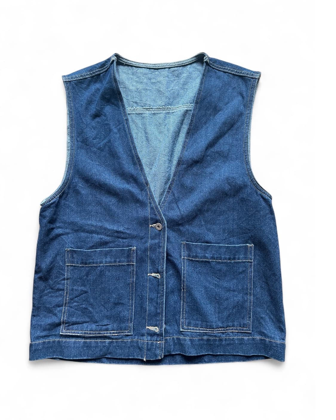 워크웨어 아메카지 데님 베스트 상품이미지1