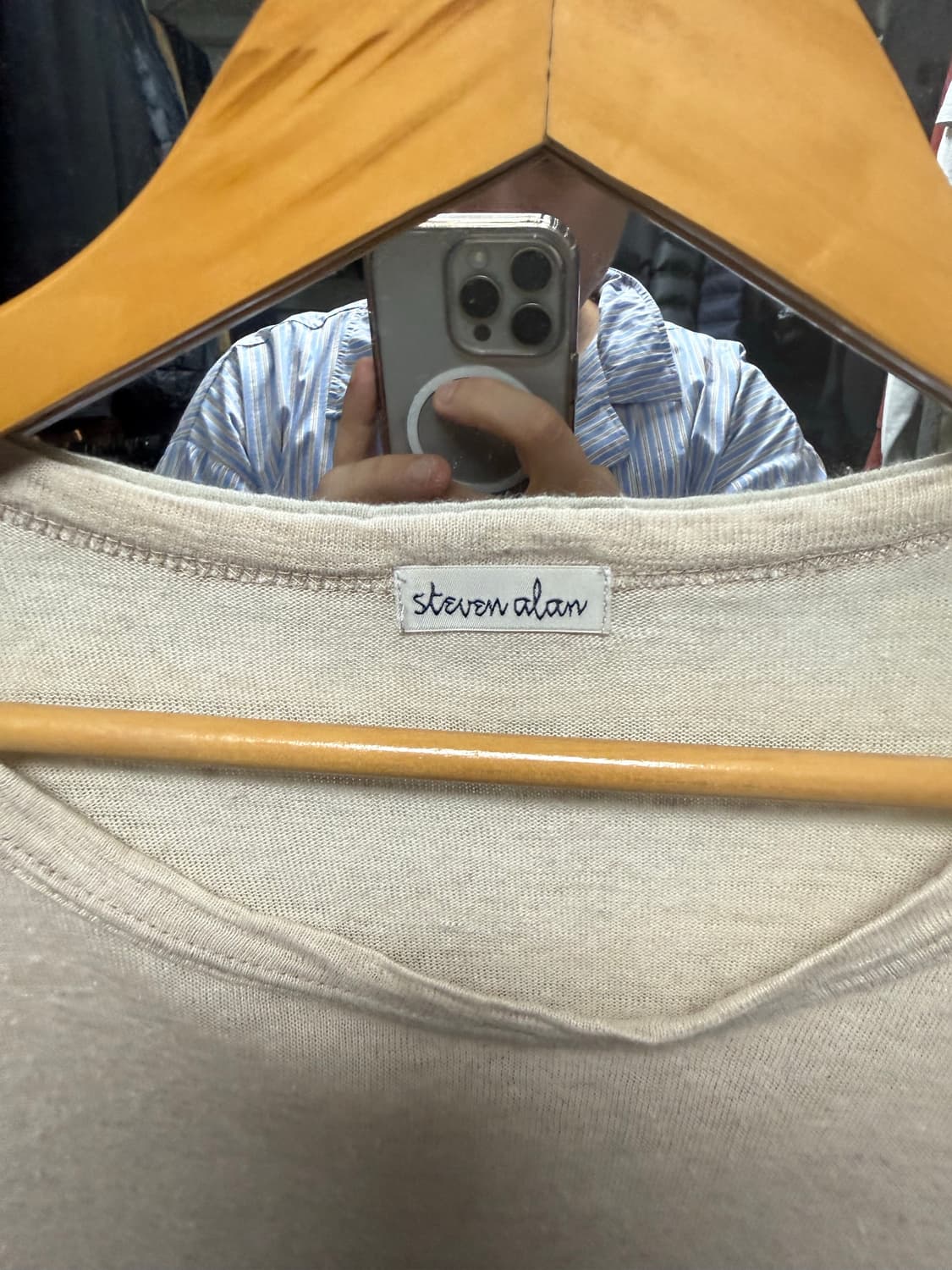 Steven alan 스티븐알란 린넨 티셔츠 L 상품이미지3