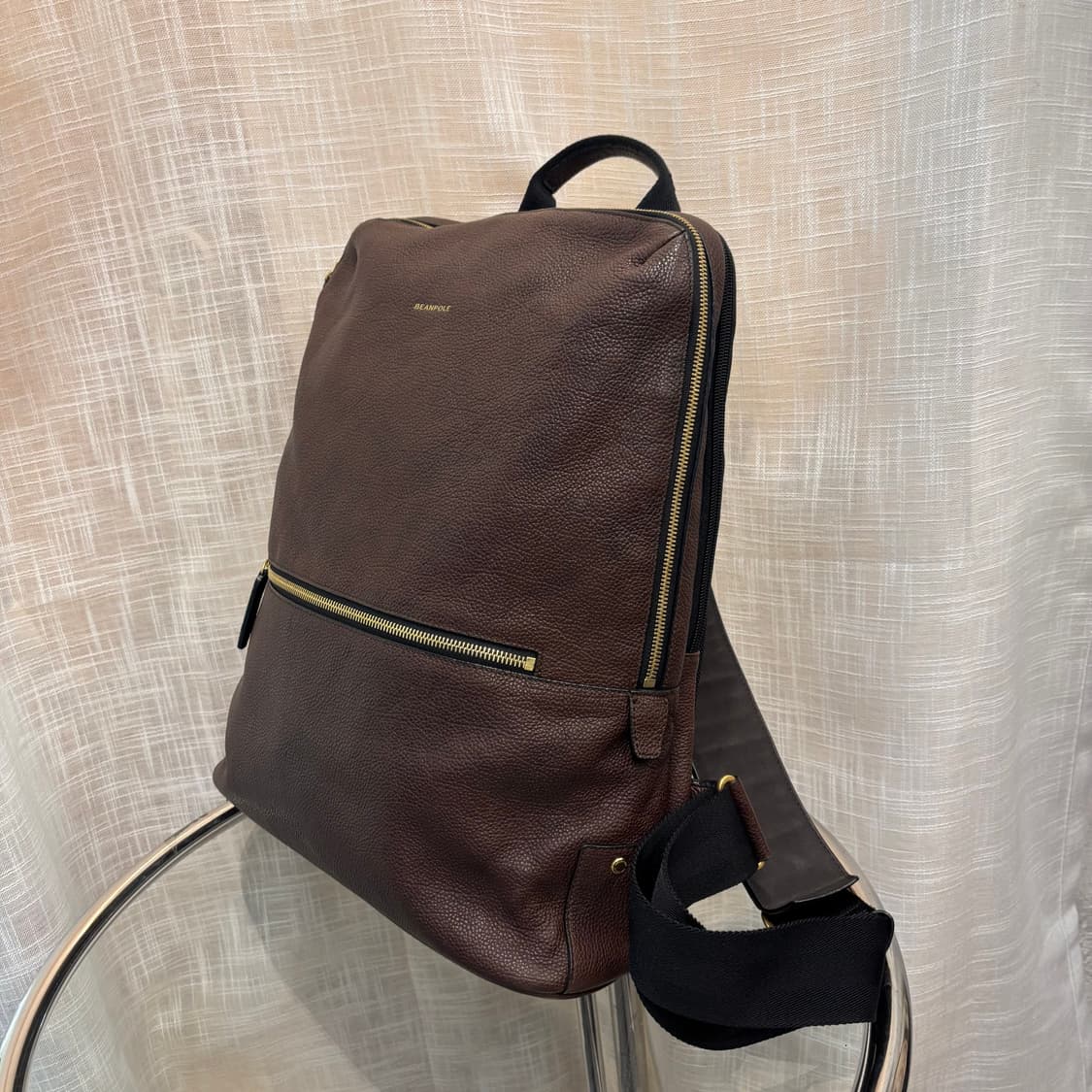 정품 빈폴 남성 소가죽 백팩     상품이미지4