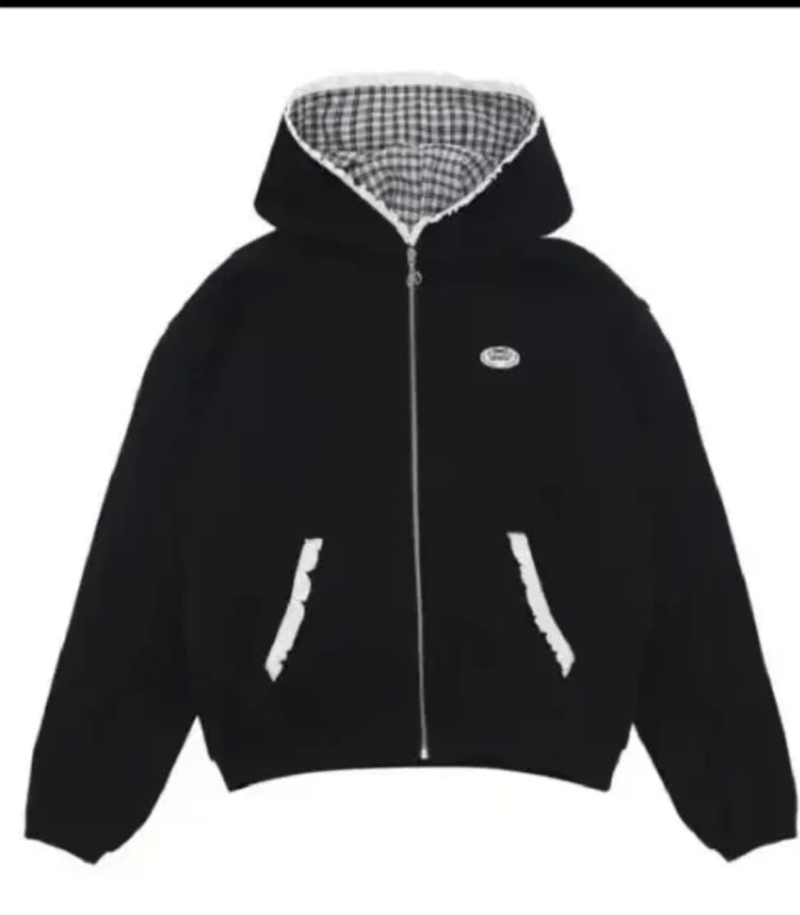 드라이로즈 빅 리본 후드집업 블랙 상품이미지1