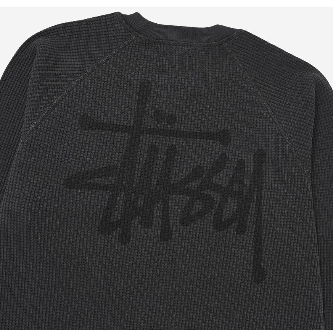 스투시 래글런 써멀 롱슬리브 크루 워시드 블랙 M 상품이미지2