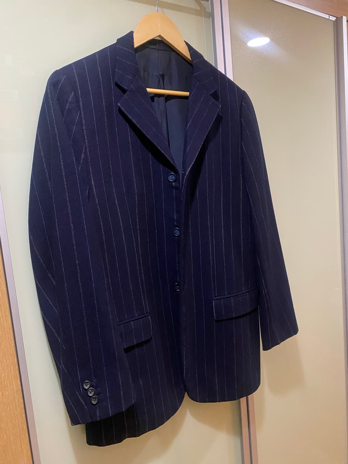 질샌더 3버튼 스트라이프 블레이저 48R 상품이미지1