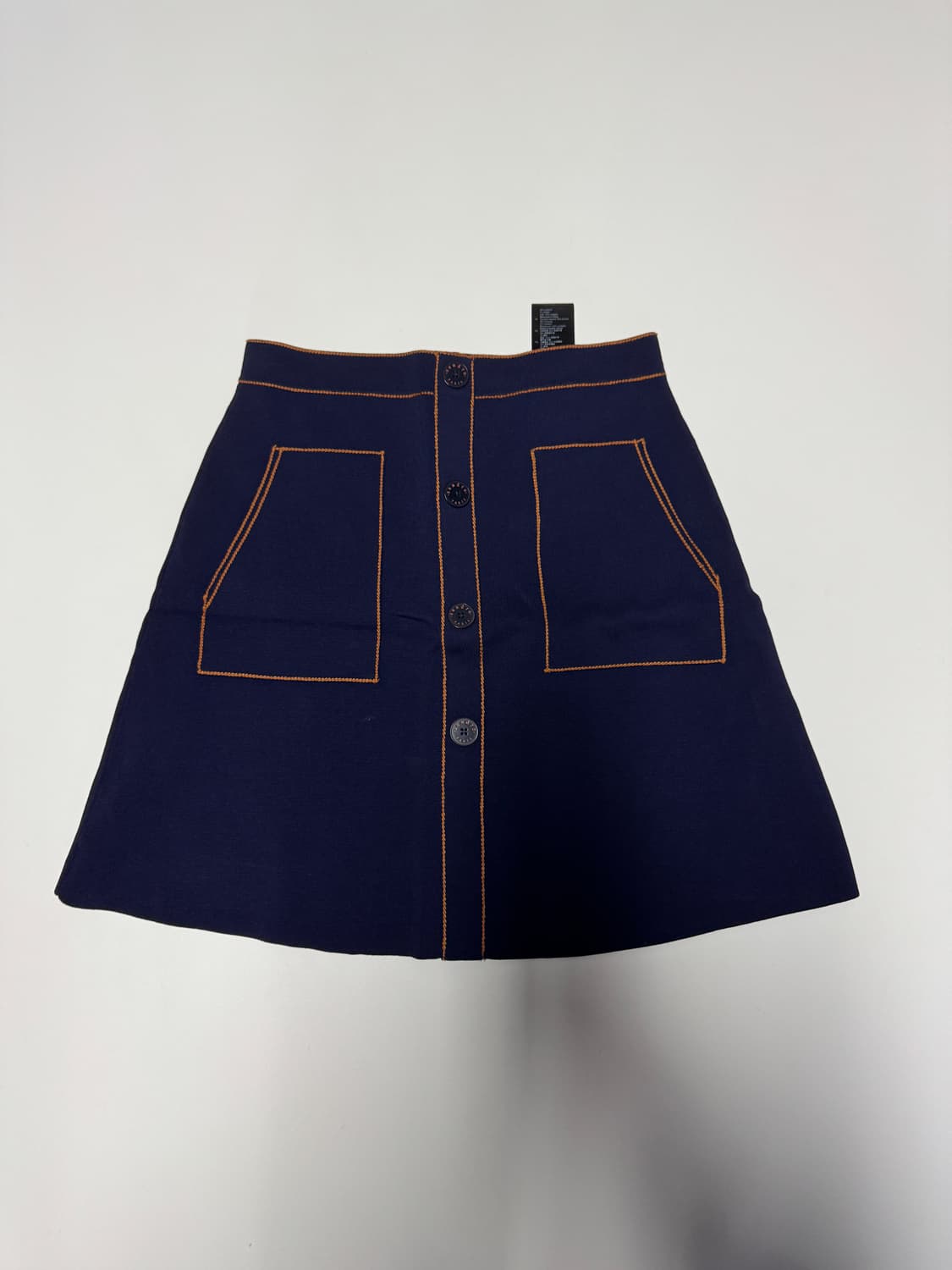 정품!! 여성 산드로 Sandro 오렌지 귀여운 스티치 스커트 상품이미지1