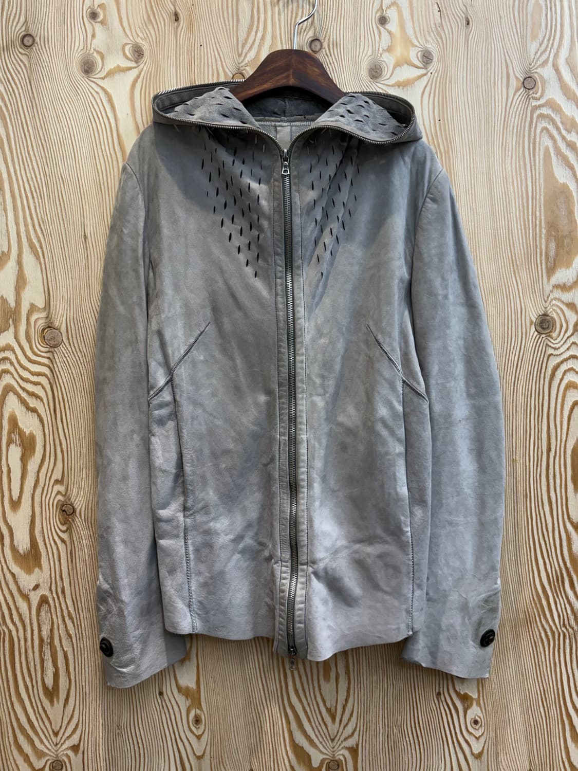 ISACC SELLAM 아이작 세럼 레더 후드 자켓 상품이미지1