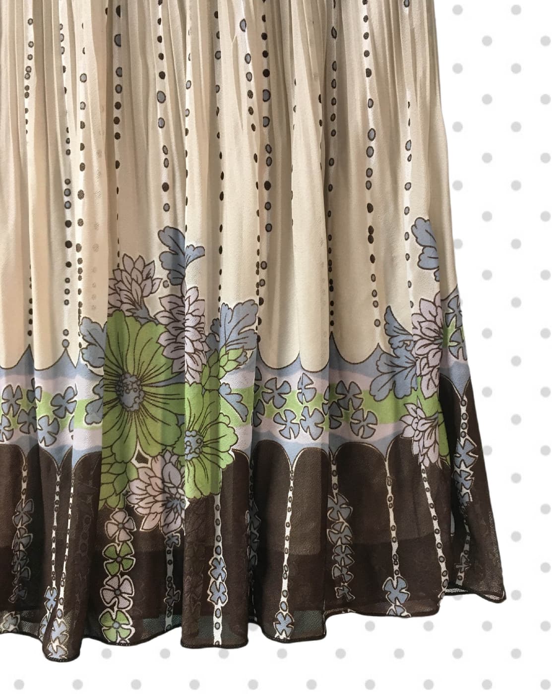 VINTAGE FLOWER CHIFFON SKIRT BROWN 상품이미지8