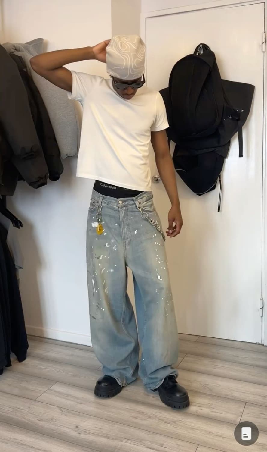 빈티지 워싱 와이드 데님 상품이미지4