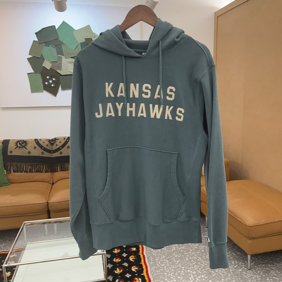 챔피온 빈티지 리버스위브 캔자스 제이호크 후드티 S C06705 상품이미지3