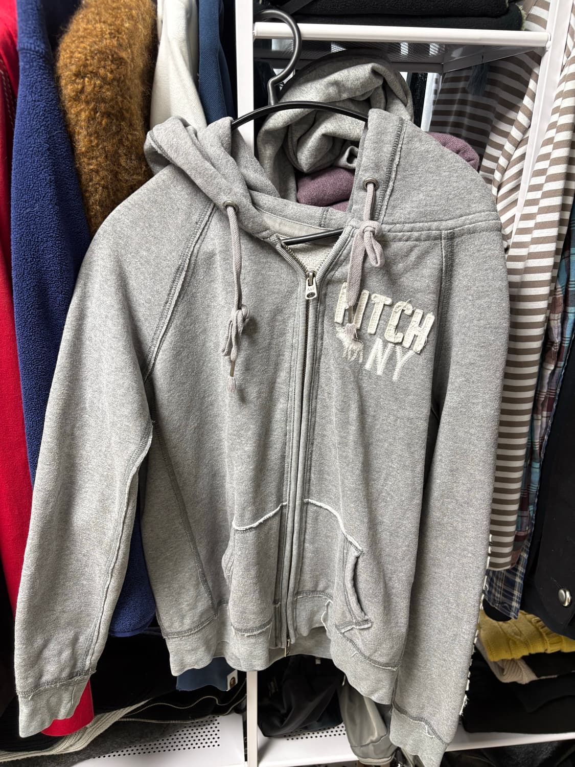 Abercrombie & Fitch 그레이 후드집업 상품이미지1