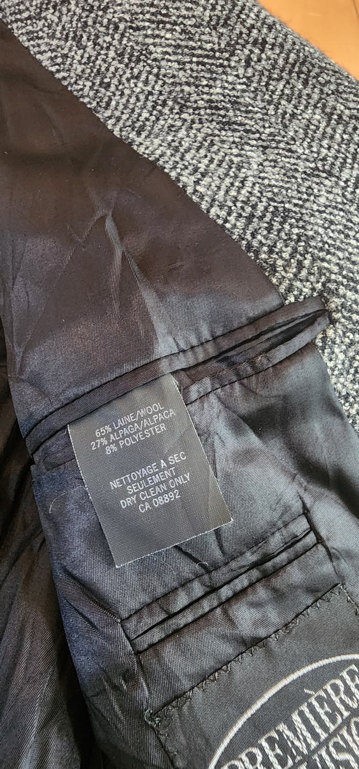 그레이 헤링본 3버튼 트위드자켓 XL 상품이미지9