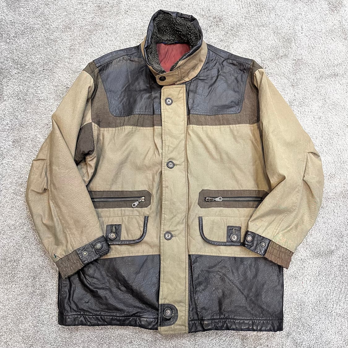 빈티지 로터리그룹 배색 카프스킨 헌팅자켓L 상품이미지8