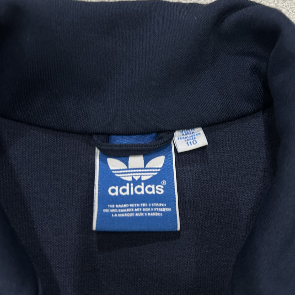 아디다스 네이비 삼선 트랙탑 2XL 상품이미지2