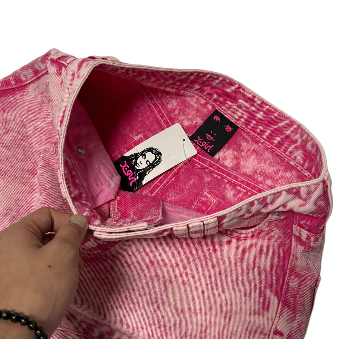 X girl pink washing skirt 상품이미지7