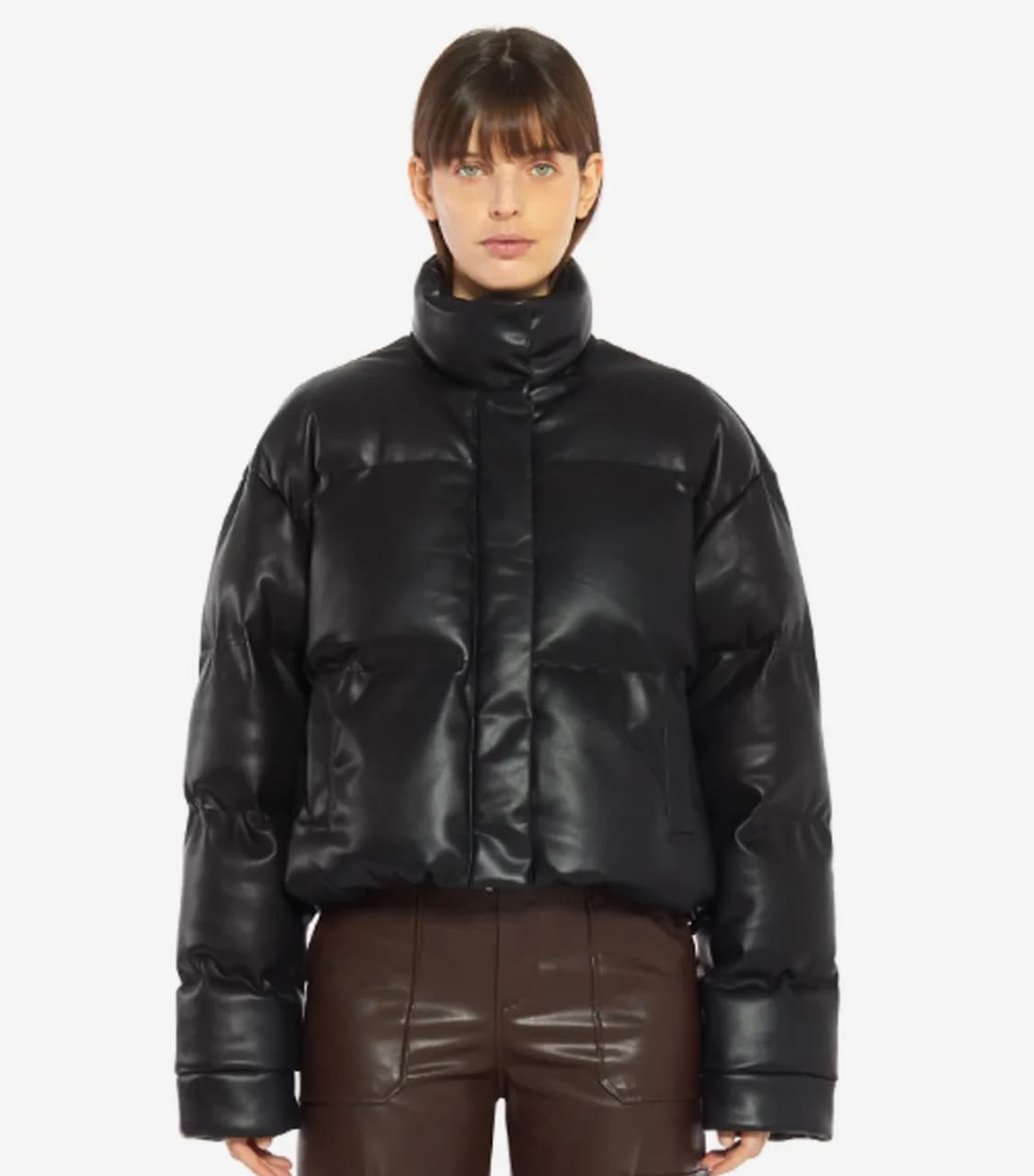 THINSULATE VEGAN LEATHER PADDING_BLACK 상품이미지2