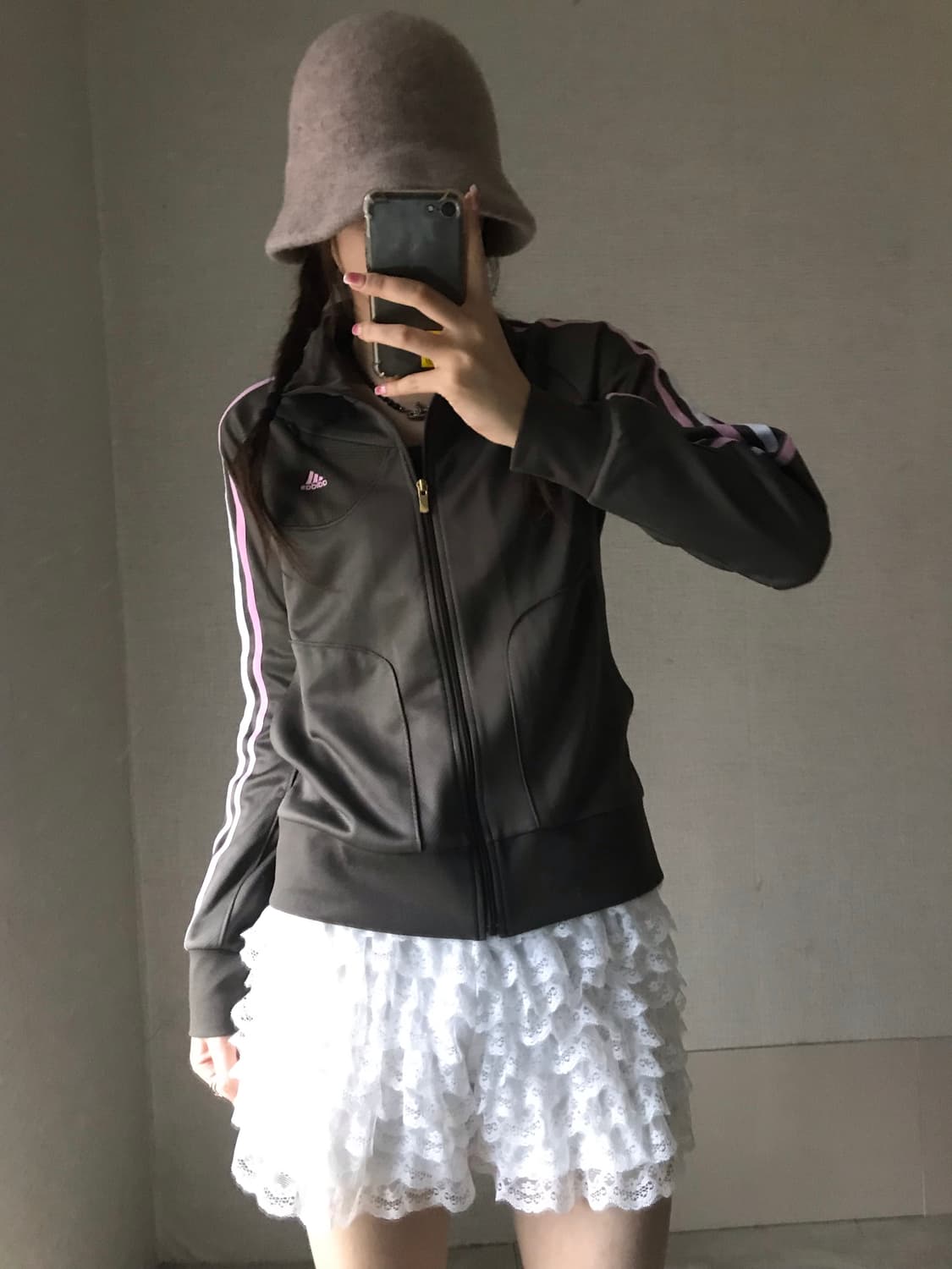 아디다스 카키 연핑크 져지 상품이미지2