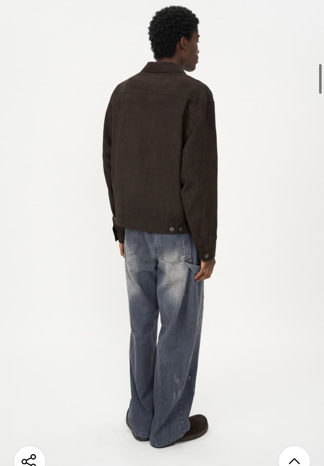 인사일런스 포우 스웨이드 트러커 자켓 BROWN L사이즈 상품이미지4