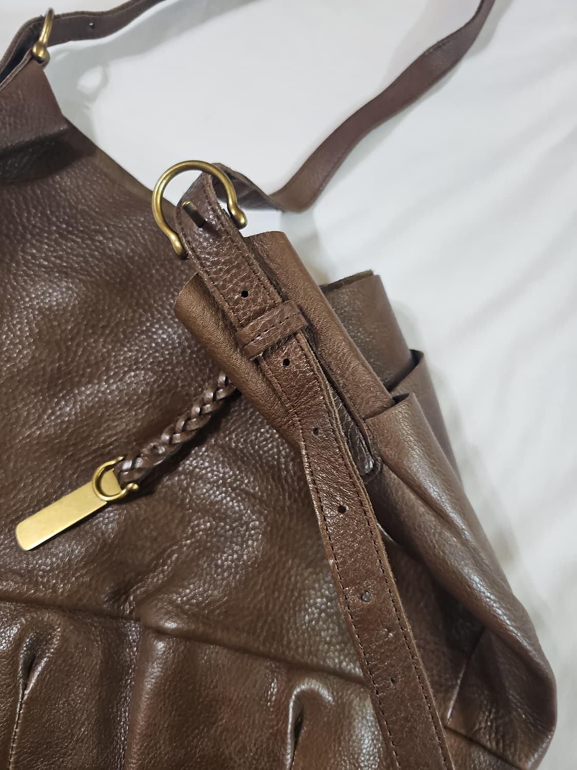 SCAPA 빈티지 보헤미안 가죽 레더 호보백 숄더백 상품이미지3