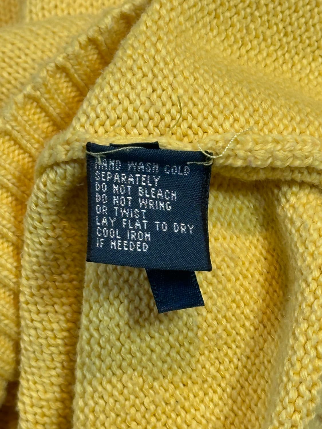 폴로 랄프로렌 블랙포니 하프 반집업 니트 옐로우 상품이미지7