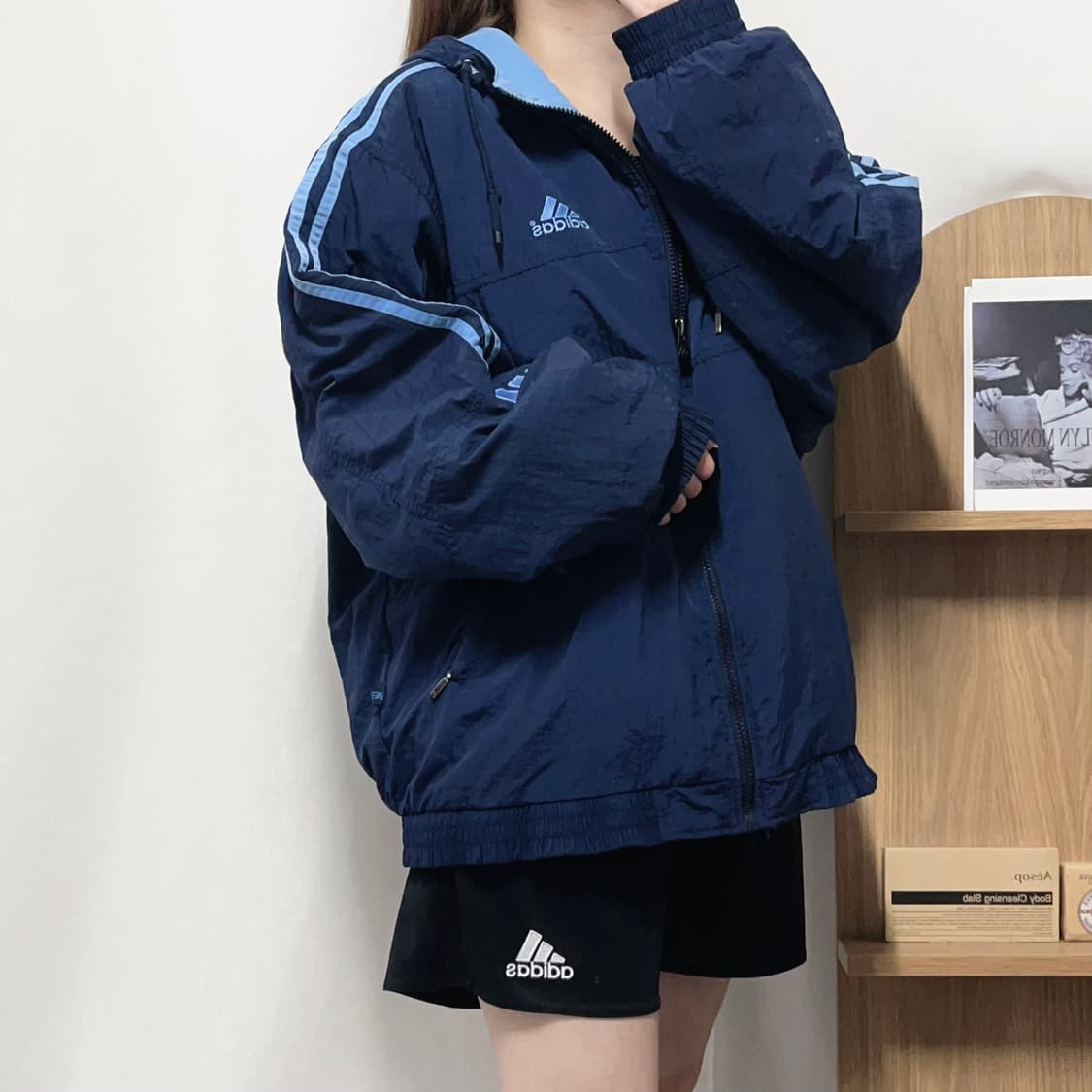 [정품] 아디다스 네이비 블루삼선 병아리 점퍼 [ 105 ] 상품이미지3