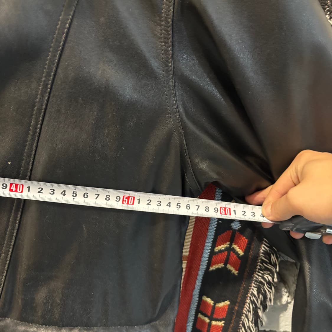 빈티지 양가죽 100% 레더 코트 자켓 상품이미지9