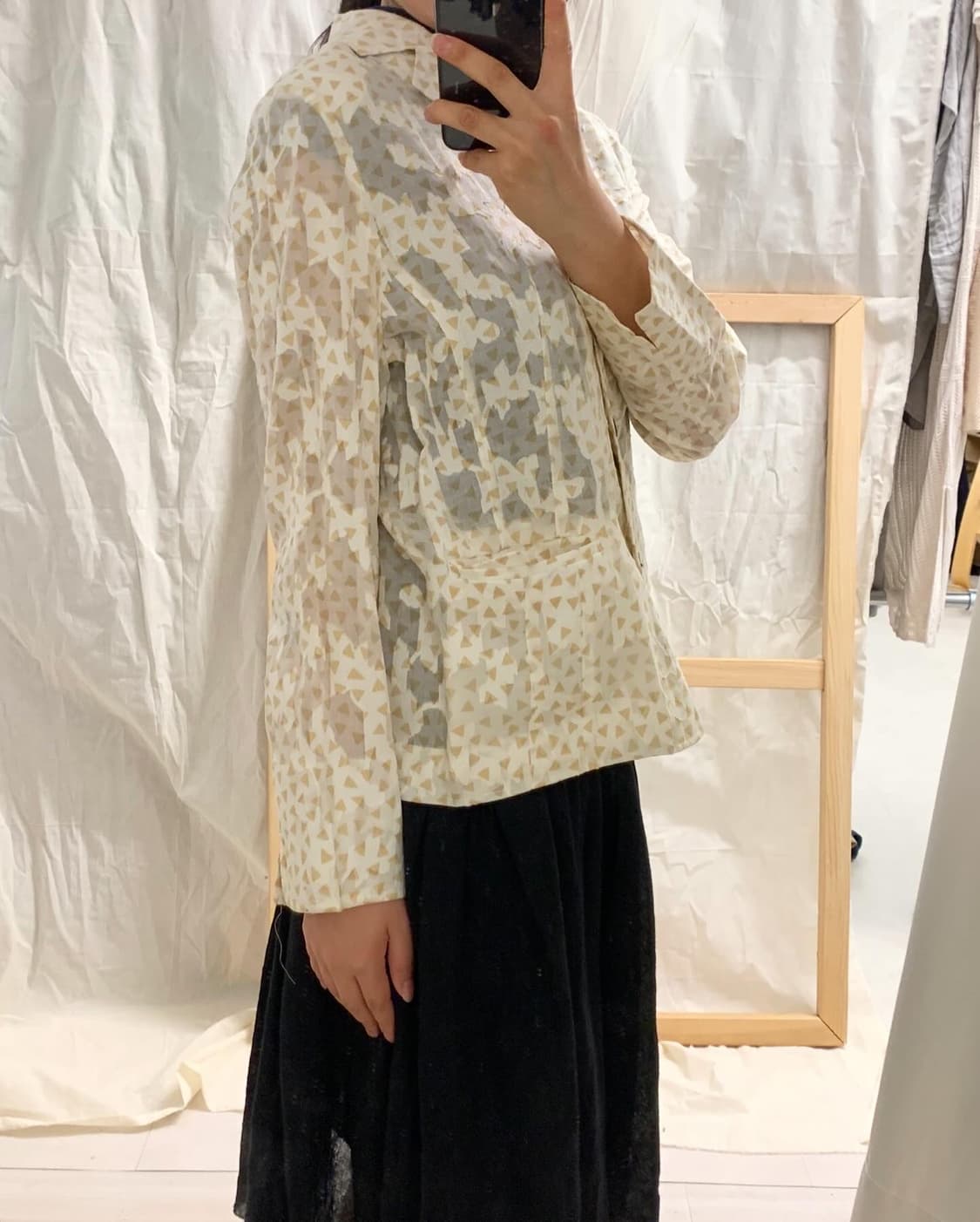 jacquard geometric pattern blazer 상품이미지1