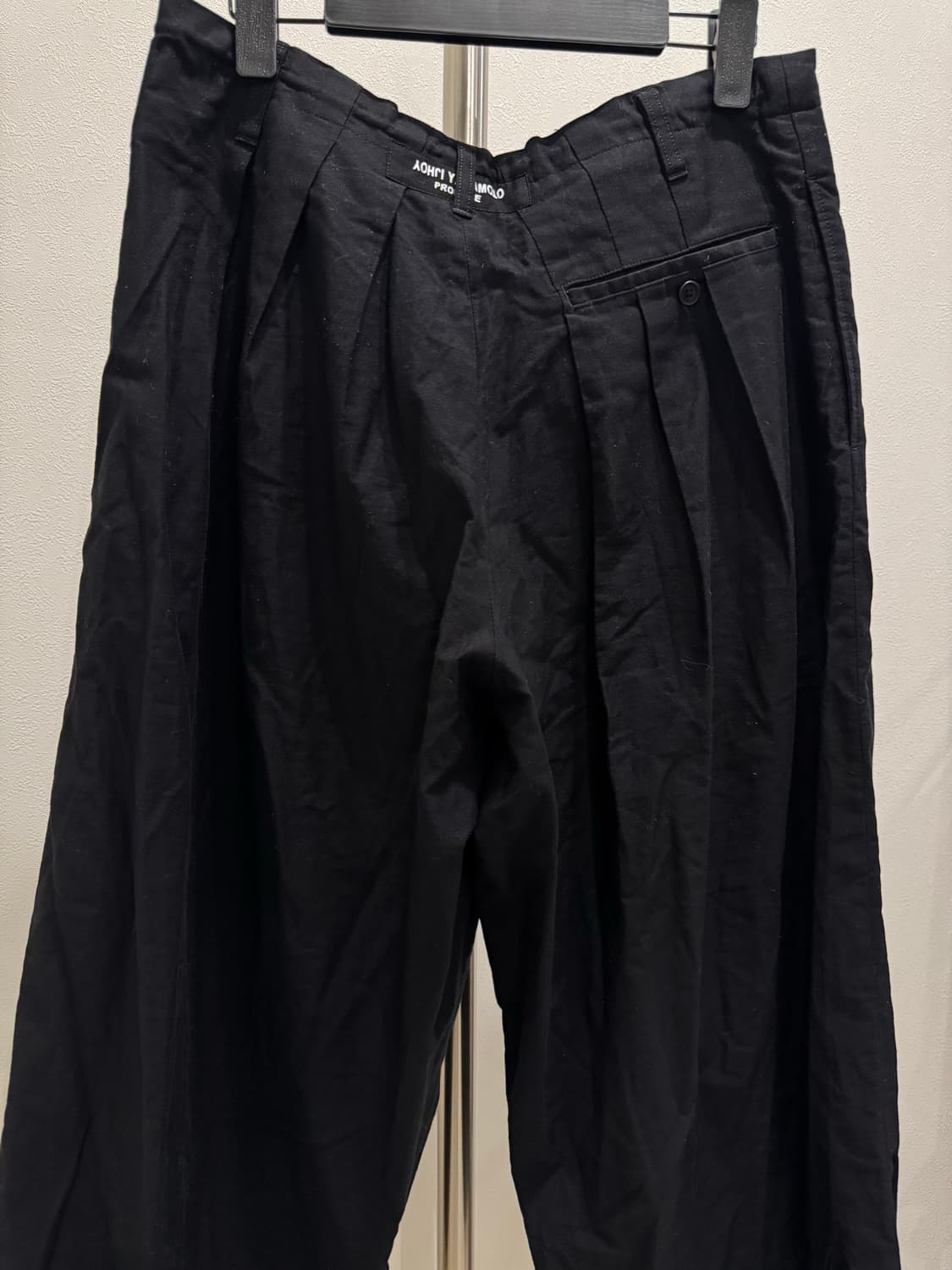 요지야마모토 뿌르옴므 17ss 백로고 와이드 개버딘 벌룬 팬츠 상품이미지5