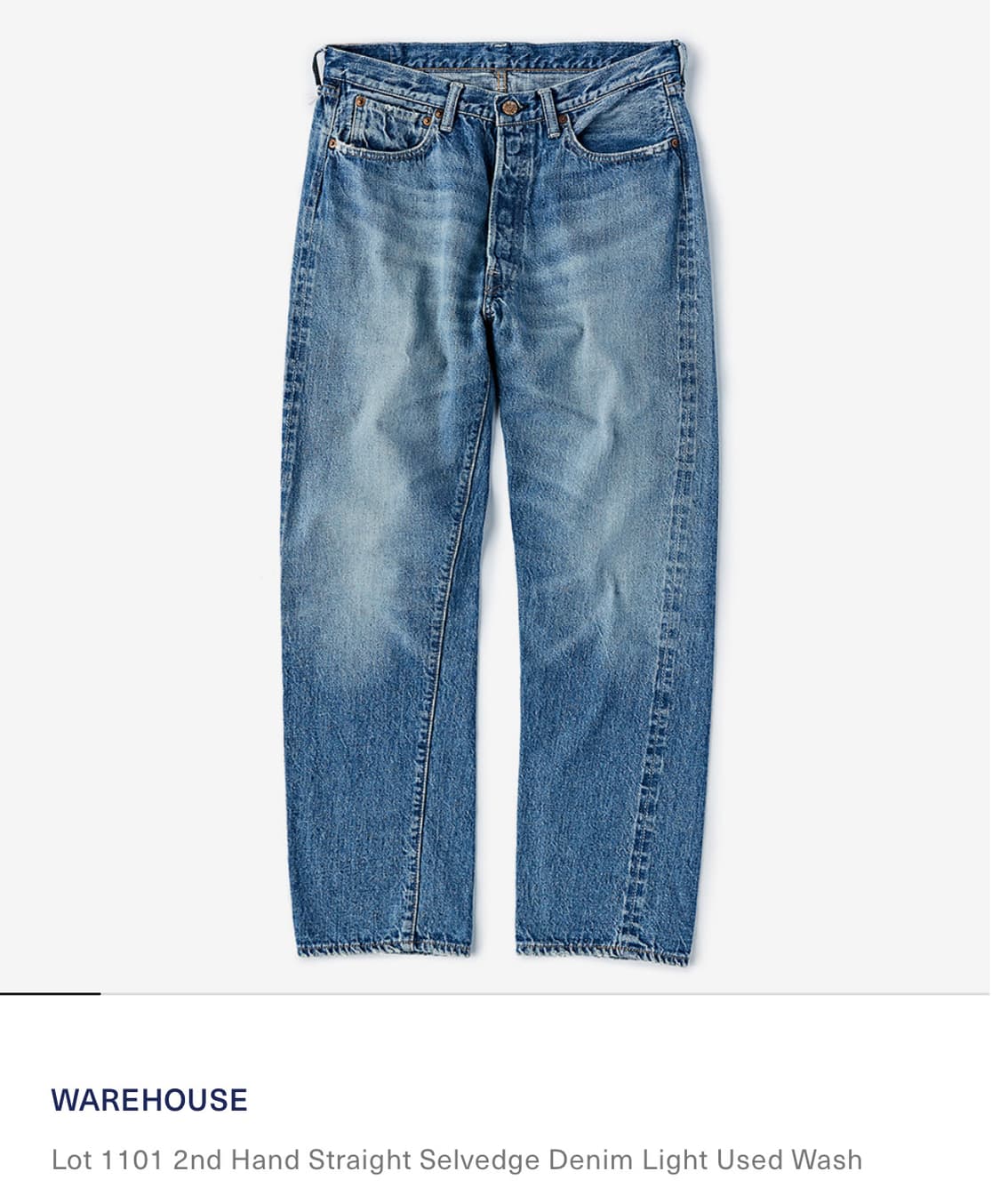 새상품) 웨어하우스 1101 2ND-HAND(33 사이즈, 구매내역 O) 상품이미지3