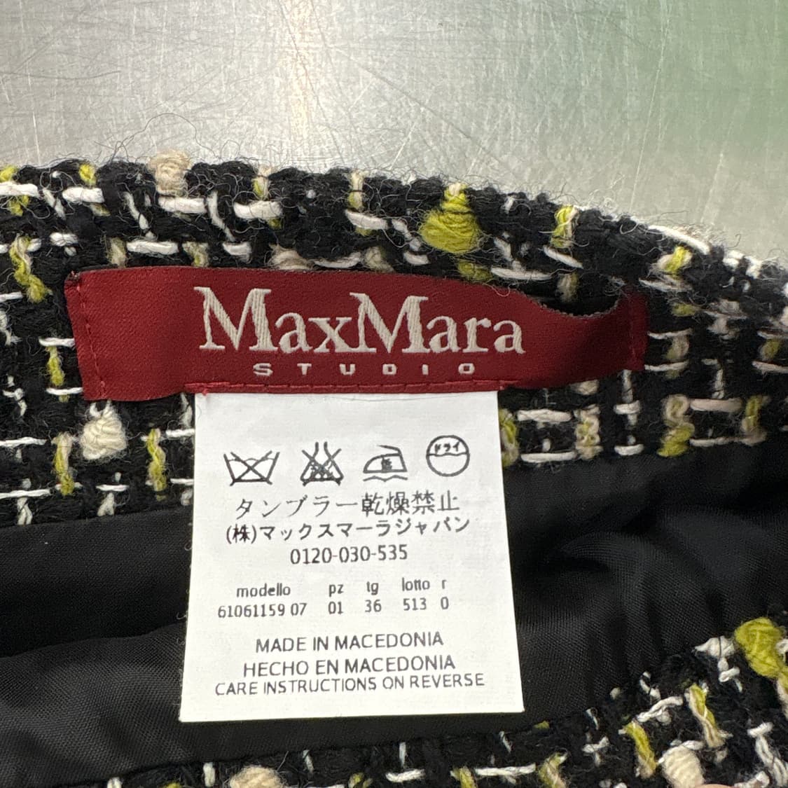 막스마라 블랙 트위드 미니스커트 상품이미지4