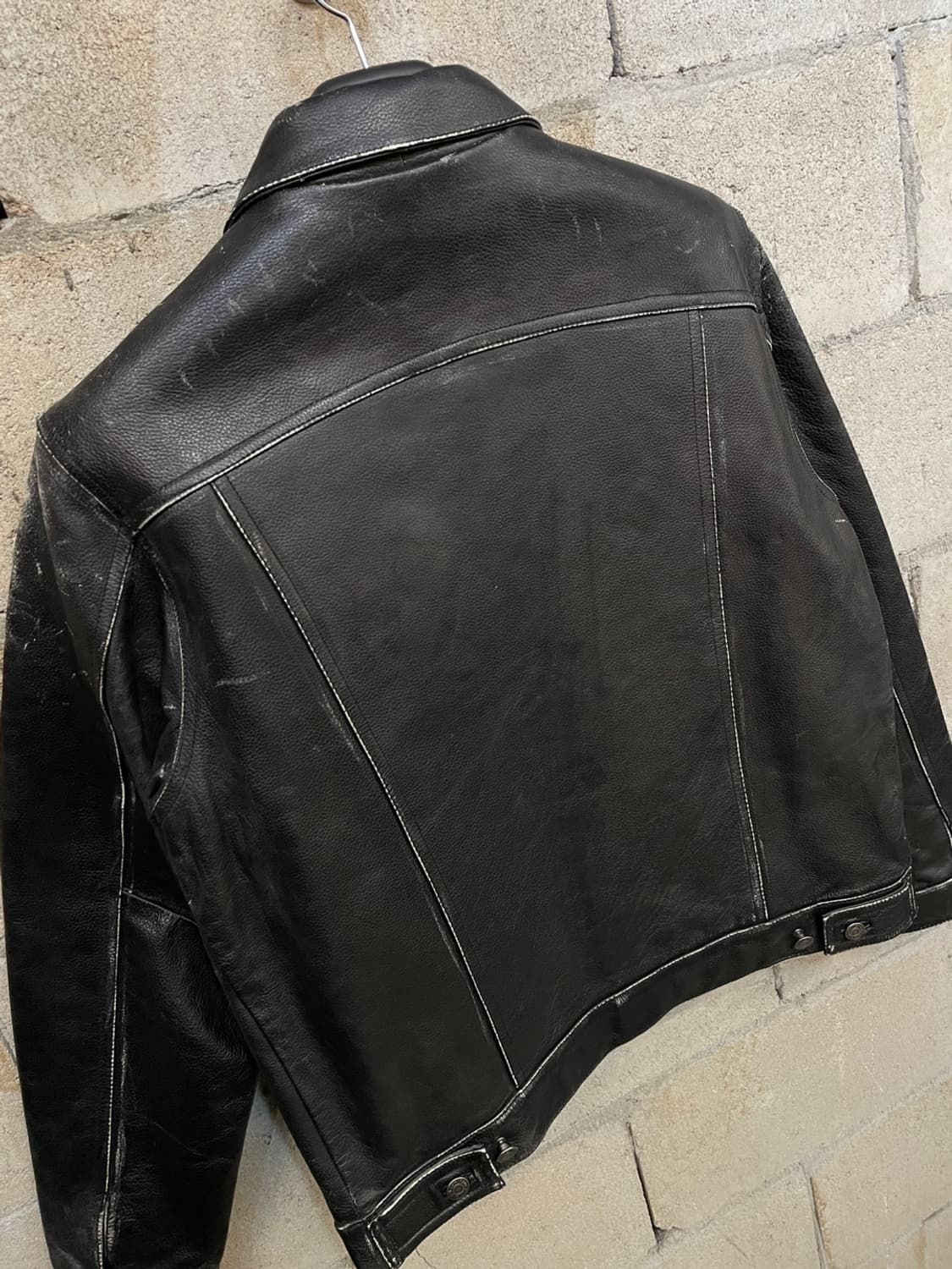 빈티지 Pull And Bear 레더 트러커 자켓  상품이미지6